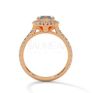 Anillo de fiesta bonito de Plata de Ley 925 para mujer con brillantes diamantes redondos de moissanita y corte Marquesa mejorados - Product Image 6