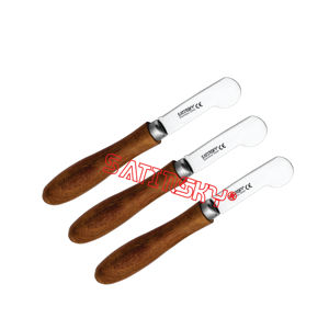Couteau à éplucher manuel professionnel Satinsky, 3 pièces, pour chiens et animaux de compagnie, manche en bois, lame en acier inoxydable, certifié CE, 3 ans de garantie - Product Image 1