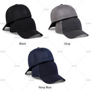 Venta al por mayor de alta calidad en blanco curvado Bill Flex ajustado gorra de camionero logotipo personalizado 3D bordado malla Snapback gorras de béisbol - Product Image 2