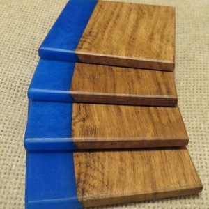 Posavasos de madera de resina epoxi ESPRESSO, modelo de taza elegante, posavasos para bebidas, buen precio, máquinas de café espresso manuales artesanales - Product Image 1