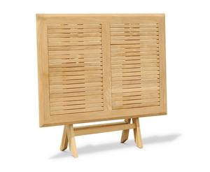 โต๊ะพับสวนทรงสี่เหลี่ยมผืนผ้าไม้สัก 1.2 ม. กันน้ำ ทนทาน ป้องกันรังสียูวี สำหรับใช้กลางแจ้งในร้านอาหารและโรงแรม - Product Image 2