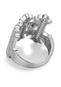 Anillo de Boda de Diamante Moissanite de Diseño de Lujo con Plata de Ley de Alto Pulido, Joyería Fina para Hombre, para Uso Diario o para Eventos - Product Image 3