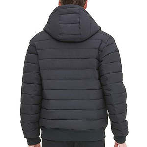 OEM Toile Fermeture Éclair Imperméable Surdimensionné Léger Extérieur Hommes Doudoune Veste À Capuche Coupe-Vent Hiver Chaud Personnalisé Vente en Gros - Product Image 6