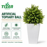 Boule de topiaire artificielle 70 cm, plante artificielle en pot, matériau PE résistant aux UV, pour intérieur, extérieur, maison, jardin, patio, balcon