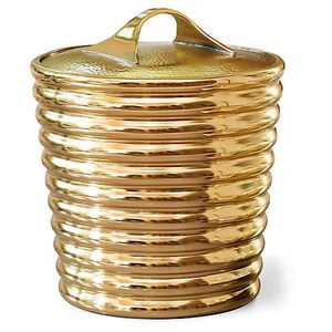 Classic Round Brass Ice Bucket For Dining Tables Offering Traditional Look With Functional <b>Utility</b> And Durability - Product Image 1
