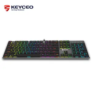 Oem Chocolate Keyboard Thin RGB Upper Cover Aluminum Alloy Material Gaming Mechanical Keyboard Manufacturer
