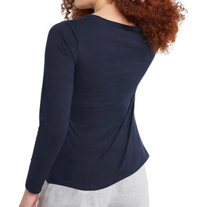 <b>Women</b> <b>Long</b> Sleeve <b>Shirt</b> High Quality Cotton Fabric 220 GSM Smooth Feel <b>Black</b> Color Heat Transfer Logo Cotton - Product Image 5