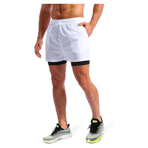 Short de fitness double couche pour homme Short de sport 2 en 1 pour le fitness et l'entraînement, séchage rapide, jogging, été - Product Image 2