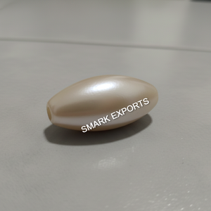 ลูกปัดเรซิ่นสีครีมไข่มุกสำหรับทำเครื่องประดับที่สง่างามทำสร้อยคอแบบทำมือสำหรับเจ้าสาวสร้อยข้อมือรูปไข่ - Product Image 1