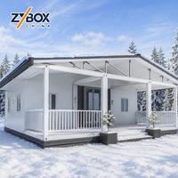 Maison conteneur préfabriquée extensible en métal, démontable, de luxe, 20 pieds, 2-3 chambres, bureau et habitation combinés, coupe-vent