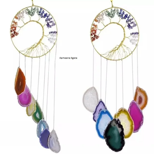 Campanas de viento de Seven chacra, árbol de la vida y ágata mezclada, carillones de viento al por mayor, la mejor calidad - Product Image 3