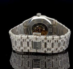 VVS1 Moissanite Diamond Reloj mecánico automático Único 39MM Acero inoxidable VVS1 Ventana de esfera de vidrio para adultos - Product Image 3