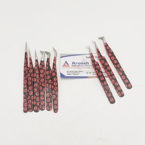 แหนบสแตนเลสสีทองติดเพชรสำหรับต่อขนตาโลโก้ออกแบบได้ตามต้องการ - Product Image 1