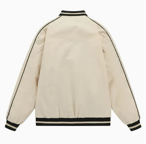 Veste en satin pour hommes Veste universitaire en satin soyeux 100% polyester Veste de baseball respirante à coques pour hommes Épaisseur standard - Product Image 4