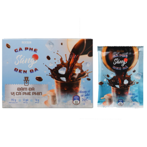 2024 Producto más vendido: Viet Nam 2IN1 Café negro hielo 12 bolsitas X16G/Caja, mezcla de café instantáneo secado por pulverización con sabor intenso - Product Image 3