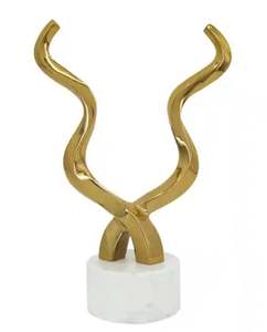 Sculpture abstraite moderne de dessus de table en aluminium cadeaux décoratifs pour la maison décoration de table de bureau direct logo personnalisé - Product Image 3