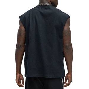 High Quality Boxy <b>Distressed</b> Plain Quick Dry Men Woven Knitted Tank <b>Top</b> Heavyweight Material Hot Selling Streetwear Jersey <b>Top</b> - Product Image 3