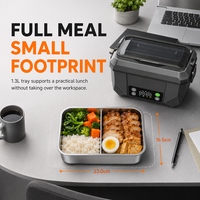 Boîte à lunch chauffante électrique portable, boîte à lunch chauffante intelligente, chauffe-aliments sans fil, boîte à lunch, récipient alimentaire anti-fuite pour les voyages