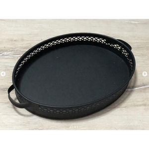 Elegant Designerถาดเสิร์ฟอาหารVINTAGEบ้านตารางตกแต่งถาดเก็บอาหารโดยอินเดียโลหะโลก - Product Image 5