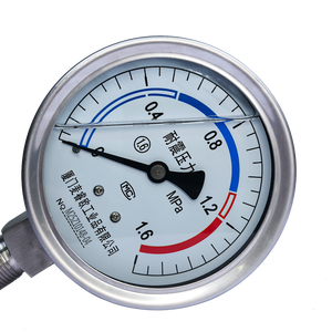 60 मिमी तरल से भरे दबाव गेज सभी स्टेनलेस स्टील 304 316 एल शॉक प्रतिरोधी मानोमीटर 1/4 npt g1/4 लोअर माउंट ip65 हाइड्रोलिक - Product Image 1