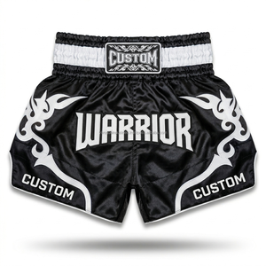 Shorts de Muay Thai Personalizados al por Mayor, Proveedor de Shorts de Lucha Ligeros de Satén, Marca Privada, Shorts de Muay Thai Bordados - Product Image 4