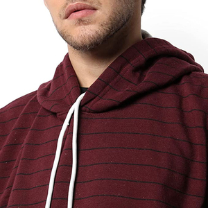 Trending Heavyweight Men's Plain Hoodies Custom Logo Design Basics Algodón Mezclado Ajustable Men Plain Hoodies - Product Image 2