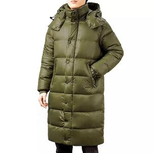 Manteaux d'hiver en Nylon pour hommes, doudoune longue et brillante, vente en gros - Product Image 5