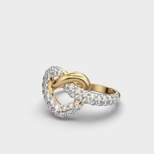 1.80 carats coupe ronde laboratoire diamant bague de fiançailles forme de coeur croix sur l'éternité Style décontracté bijoux de mariage - Product Image 2