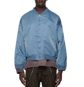 Vestes d'extérieur de luxe de haute qualité Fabricant de manteaux Blouson bombardier d'hiver zippé Anorak Flight en nylon et satin pour hommes - Product Image 1