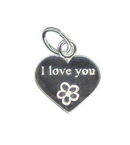 Argent Sterling 925 Mode Creative Je t'aime Coeur Gravé Pendentif Colliers Pour Couples Cadeau - Product Image 3