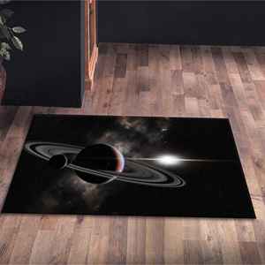 Alfombra Saturn con Estampado de Galaxia, Cielo Estrellado, Diseño de Arte Moderno, con Pelo Suave - Product Image 5