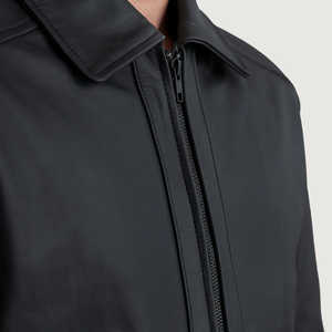 Chaqueta de Cuero Moderna y Cómoda con Cierre, Transpirable, para Hombre, Estilo Urbano para Invierno, con Cuello Alto - Product Image 4