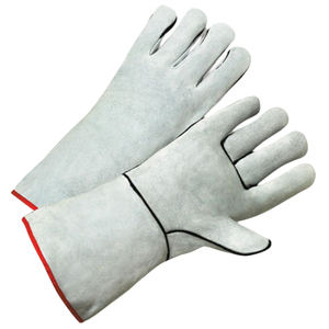 Guantes de soldadura resistentes a la abrasión de cuero de vaca de alta calidad, certificados CE, seguridad contra chispas de calor - Product Image 1
