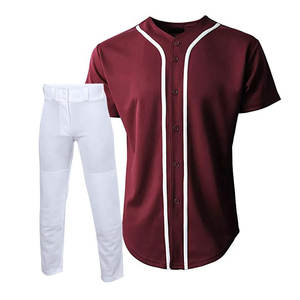 Conjunto de uniforme de béisbol unisex transpirable de equipo personalizado más vendido para hombres tamaño personalizado secado rápido nuevo estilo diseño de moda - Product Image 1
