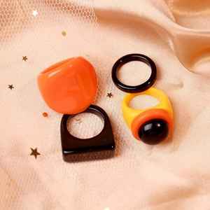 แหวนเรซิ่นงานฝีมือ สไตล์นางฟ้า ดูสมจริง แฟชั่นใหม่ สีลูกกวาด ปรับแต่งได้ งานแต่งงาน ดีไซน์ขายดี - Product Image 4