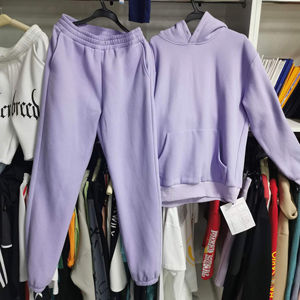 Conjunto de chándal unisex de talla grande con logotipo personalizado, venta al por mayor de ropa deportiva de algodón para hombre, sudaderas con capucha, trajes para correr, conjunto de chándales de 2 piezas - Product Image 6