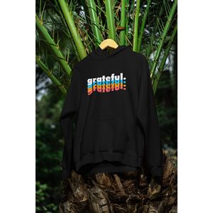 Sweat à capuche Grateful (unisexe) 100% coton French Terry, broderie 3D, impression sérigraphiée avec étiquette personnalisée, 500 g/m² - Product Image 1