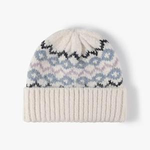 Gorro de punto térmico de tela acrílica suave con forro polar aislado elástico Unisex cálido colores personalizados y logotipo jacquard - Product Image 2