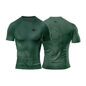 <b>Men's</b> MMA Compression <b>Shirt</b> Quick Dry 100% Cotton with Logo Fashionable Jersey Plus Size <b>T</b>-<b>Shirts</b> Spandex Fabric - Product Image 2