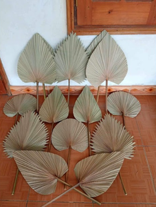 Elegante colgante de pared de hoja de palma hecho de fibras naturales para una decoración del hogar ética y sostenible - Product Image 6