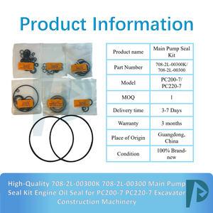 ชุดซีลปั๊มหลักคุณภาพสูง 708-2L-00300K/708-2L-00300 สำหรับรถขุด PC200-7/PC220-7 เครื่องจักรก่อสร้าง รับประกัน 3 เดือน - Product Image 3