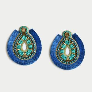 ต่างหูลูกปัดทำมือต่างหูเลื่อมสำหรับผู้หญิงต่างหูลูกปัดข้าวต่างหูลูกปัดหลากสีงานตามสั่ง - Product Image 5