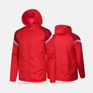 Veste de sport double couche en nylon 100% pour hommes coupe-vent imperméable à capuche avec demi-fermeture éclair pour les activités de plein air au printemps - Product Image 5