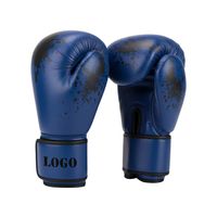 Gants de boxe en cuir synthétique de couleurs assorties, fermeture auto-agrippante, logo personnalisé, design éclaboussures, pour l'entraînement, commande en gros