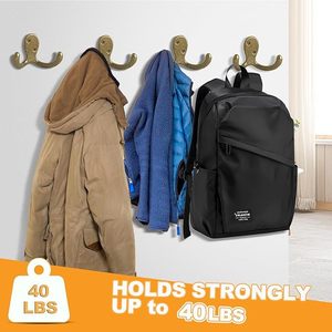 Optimized Product Name Heavy-Duty Double Prong Metal Coat <b>Hook</b> Wall-Mounted for Living Room Bathroom <b>Kitchen</b> Clothing Hanging - Product Image 4