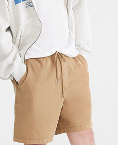 100% coton hommes classique été Shorts léger entraînement haute rue taille moyenne toile coupe ample cordon fermeture - Product Image 3