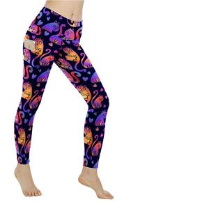 Women's High Waist Yoga <b>Leggings</b> 86 Animal Printed Patterns Breathable Casual 92% Polyester 8% Spandex Pockets Buttery Soft - Product Image 1