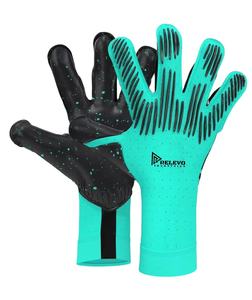 Gants de gardien de but de football professionnels en cuir avec logo personnalisé, protection des doigts réglable – Fournisseur direct usine - Product Image 1
