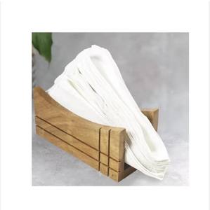 Caja de pañuelos de madera de acacia moderna, diseño impreso esmaltado, revestimiento en polvo/organizador de Metal con acabado dorado para servilletas en el hogar - Product Image 3