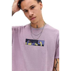 T-shirt imprimé vintage pour homme, coupe classique, 100% coton, poids lourd, streetwear, épaules tombantes, design tendance, blanc, rapide - Product Image 4